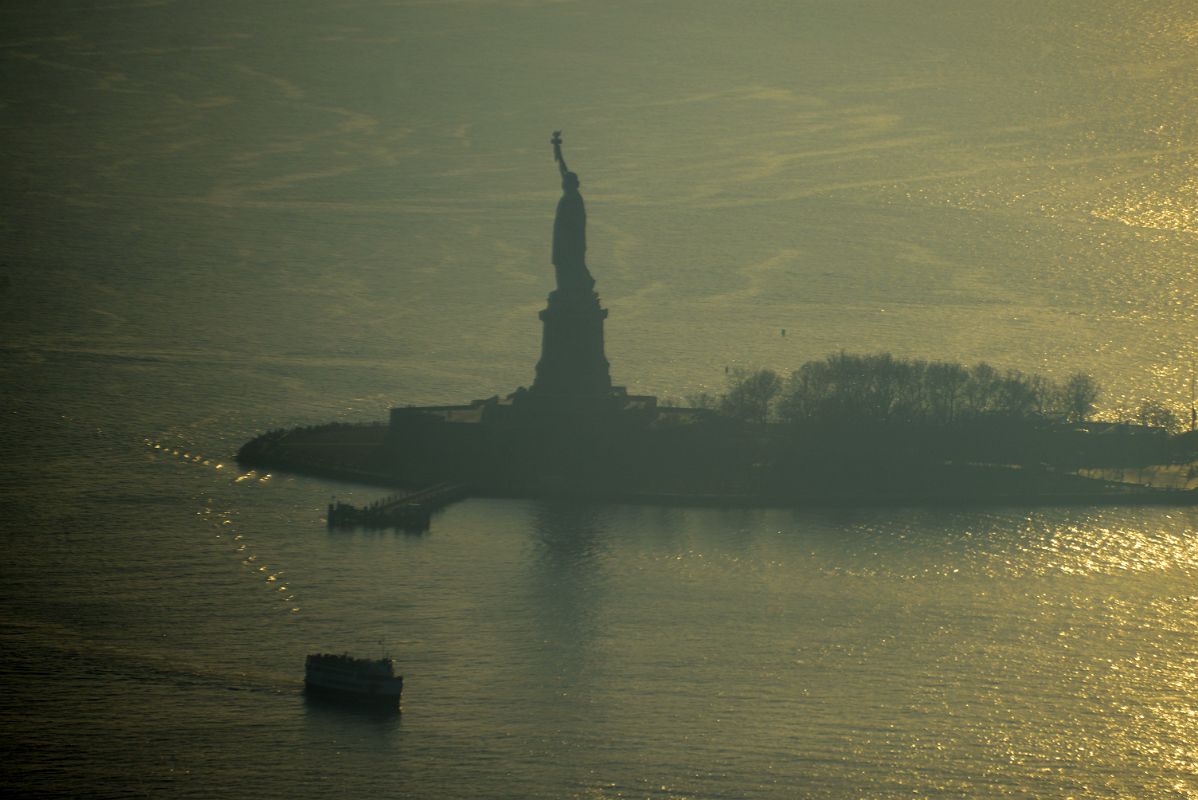 35 Statue Of Liberty Close Up From One World Trade Center Observatory Late Afternoon